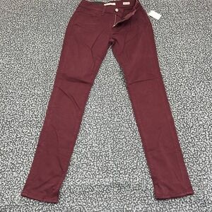 Mavi Alexa Jeans Women 27x32 Red Mid Rise Skinny Pants‎ Denim Outdoor New